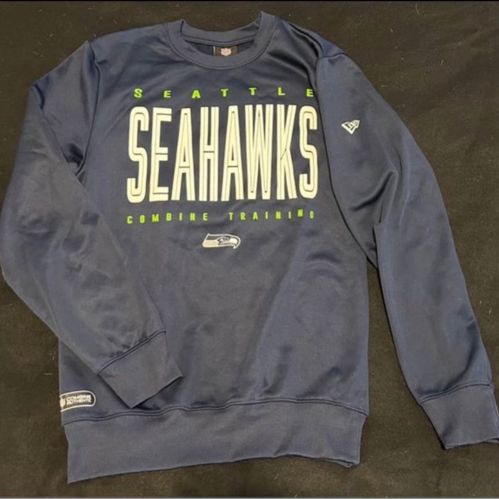 Seattle Seahawks Navy Crewneck Sweatshirt
